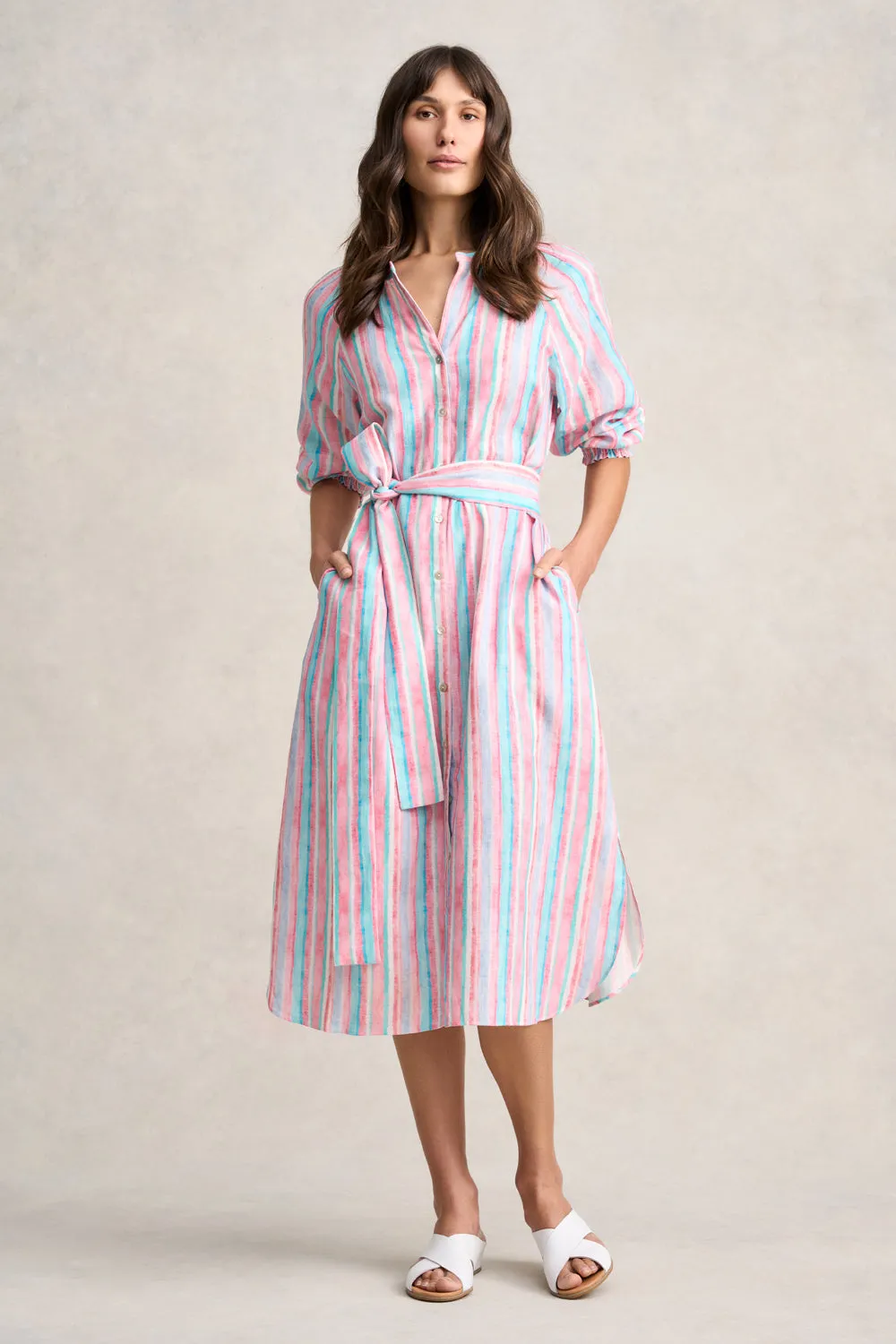 Stripe Resort Shirt Dress