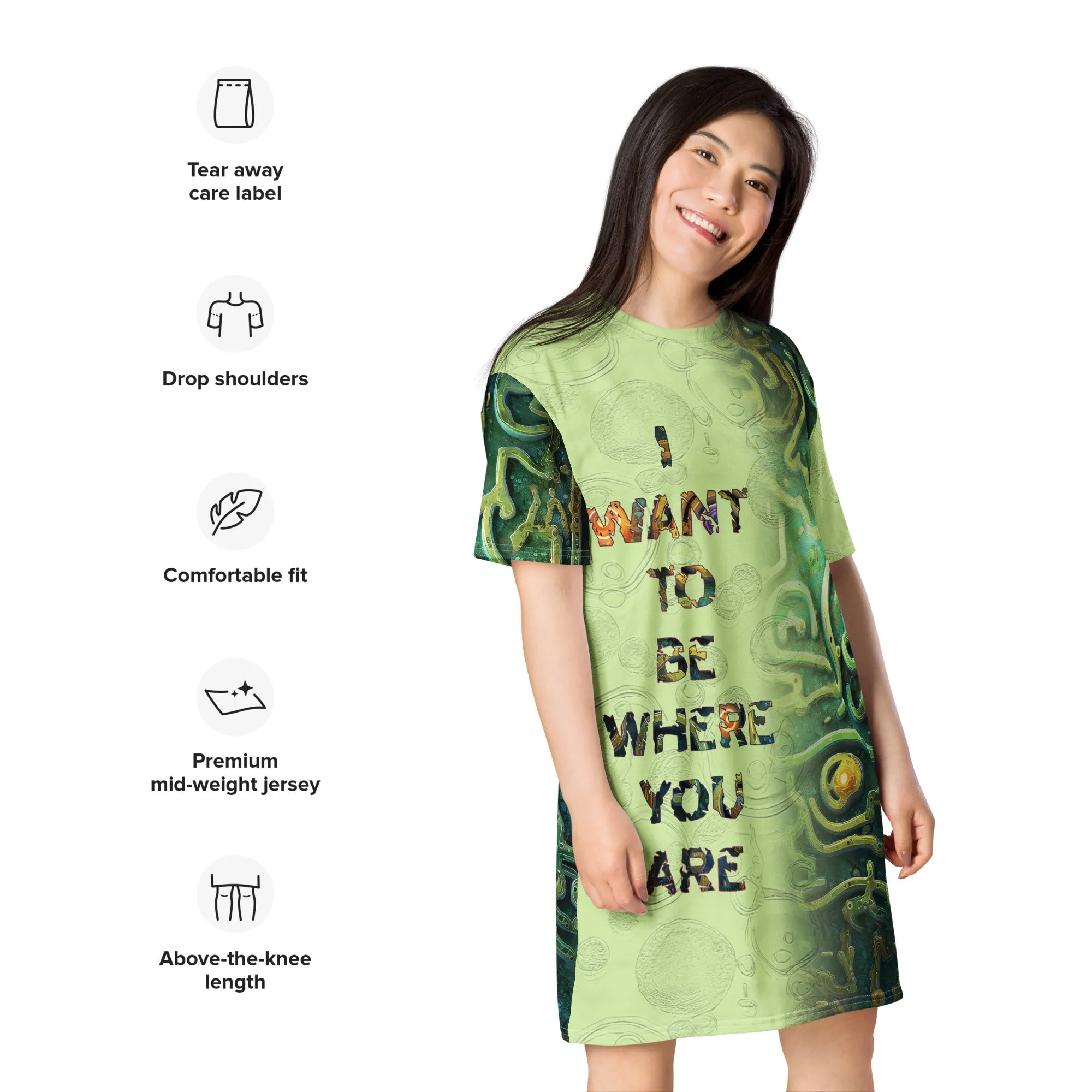 T-Shirt Dress Cellular Maze