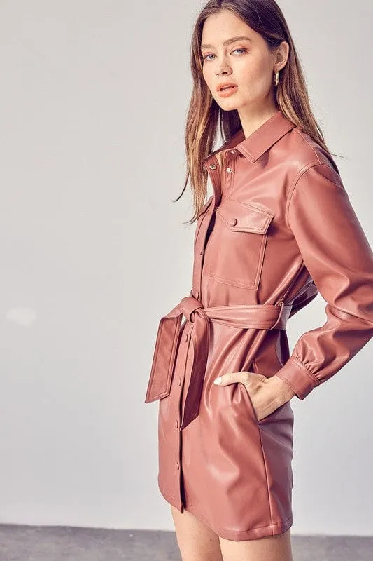 Talk Vegan To Me Belted Dress