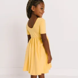 The Short Sleeve Ballet Dress in Caramel