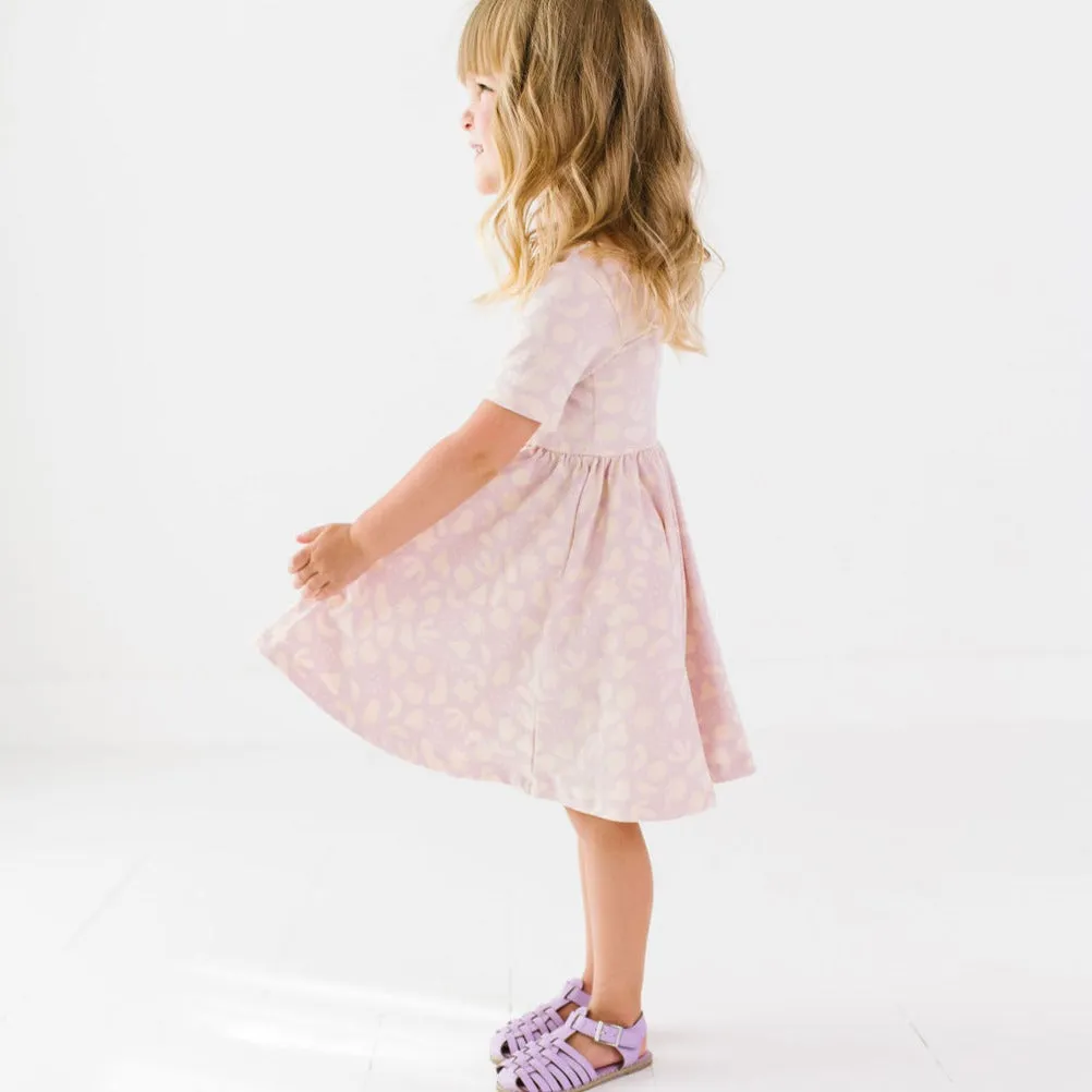 The Short Sleeve Ballet Dress in Desert Mirage