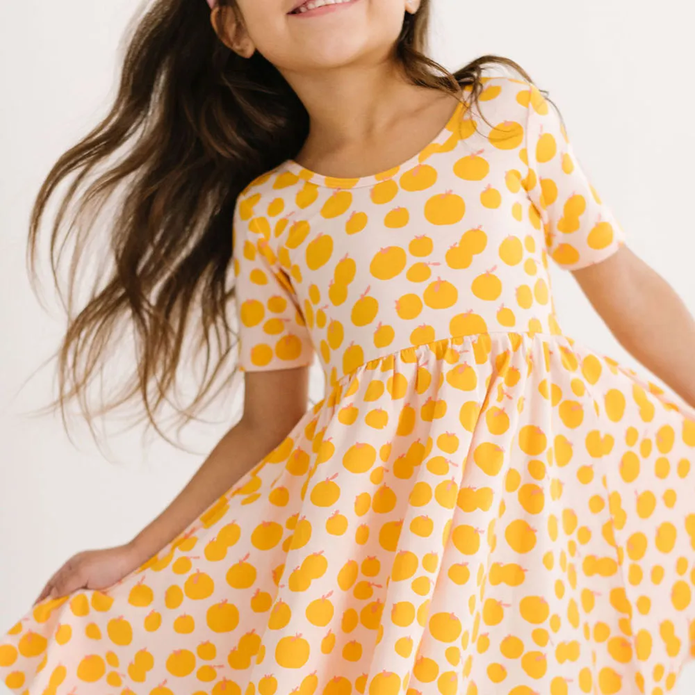 The Short Sleeve Ballet Dress in Sweet Citrus