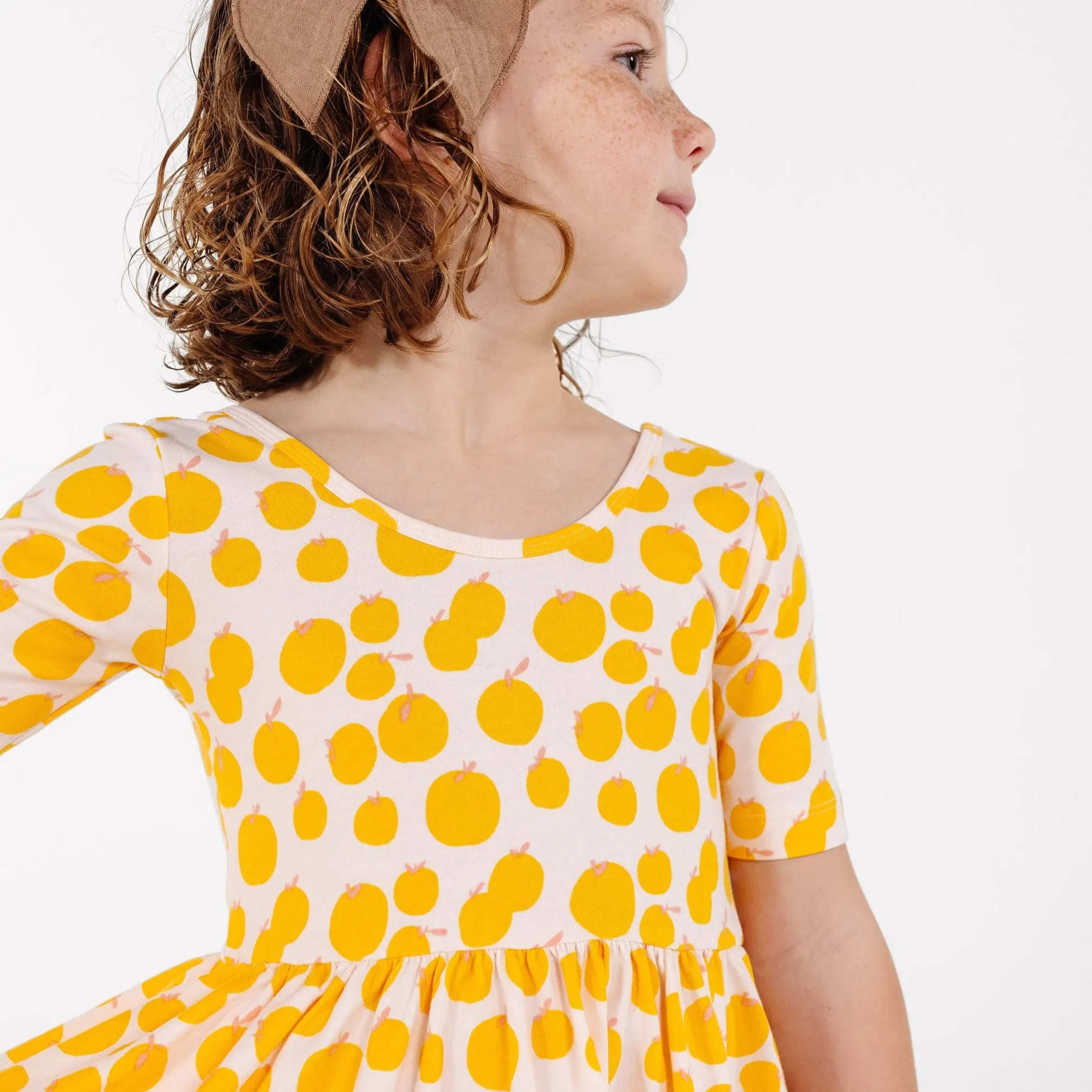 The Short Sleeve Ballet Dress in Sweet Citrus