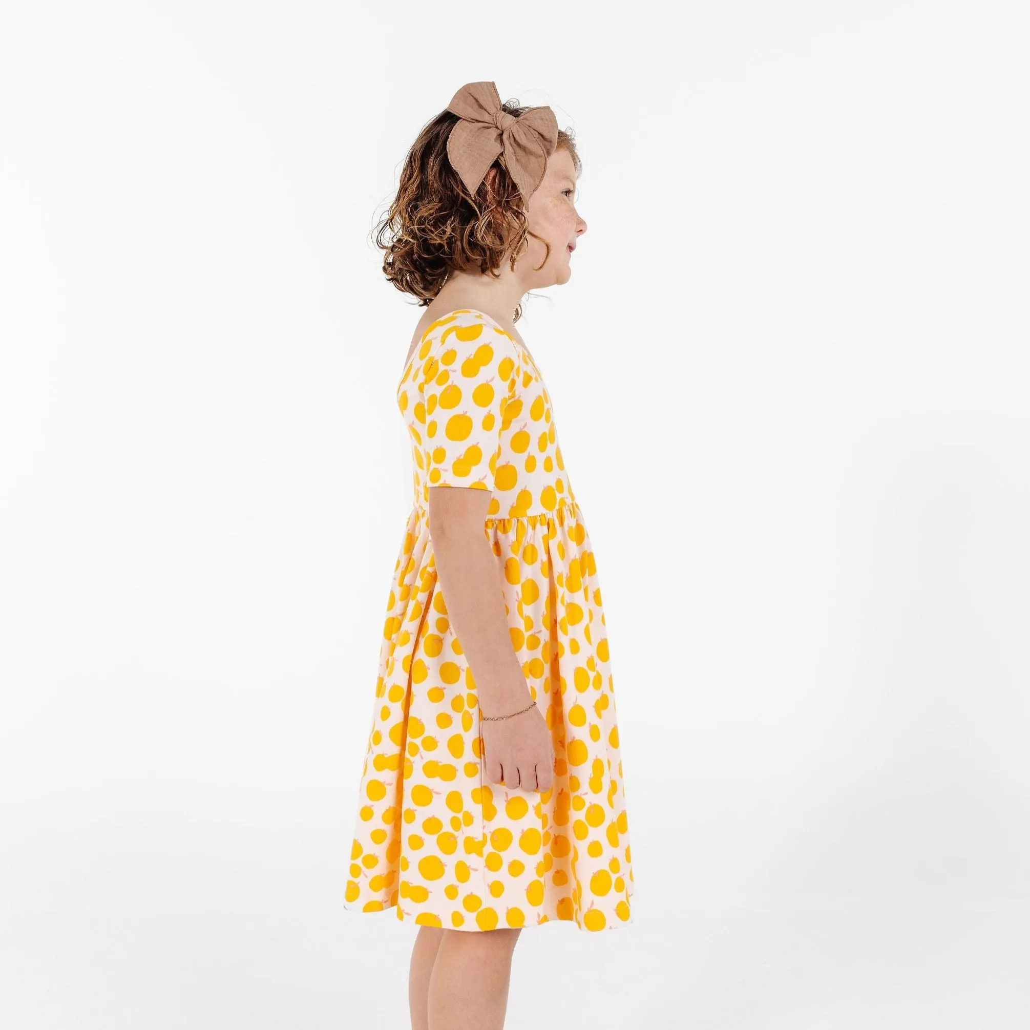 The Short Sleeve Ballet Dress in Sweet Citrus