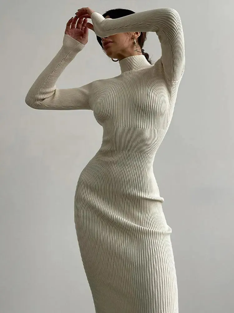 Turtleneck Maxi: Elegant Sweater Dress