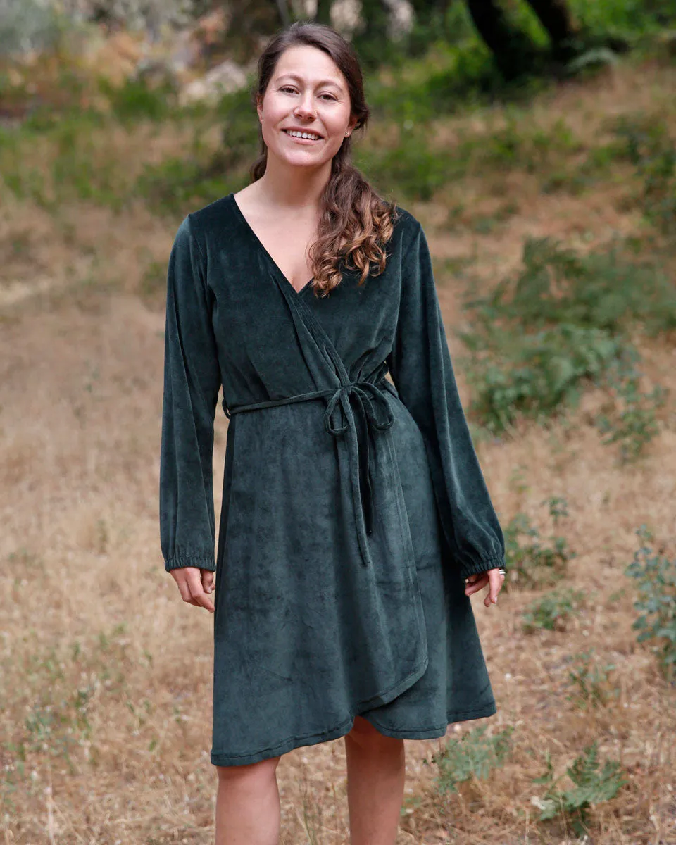 Velvet Wrap Dress