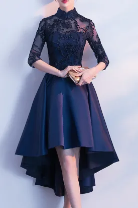 Women Elbow Fit Sleeve Irregular Hem Comfortable Evening Party Dress-WEPD83562